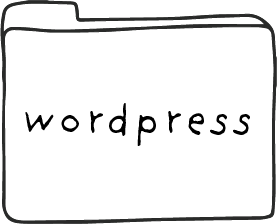 A filefolder icons that says WordPress.