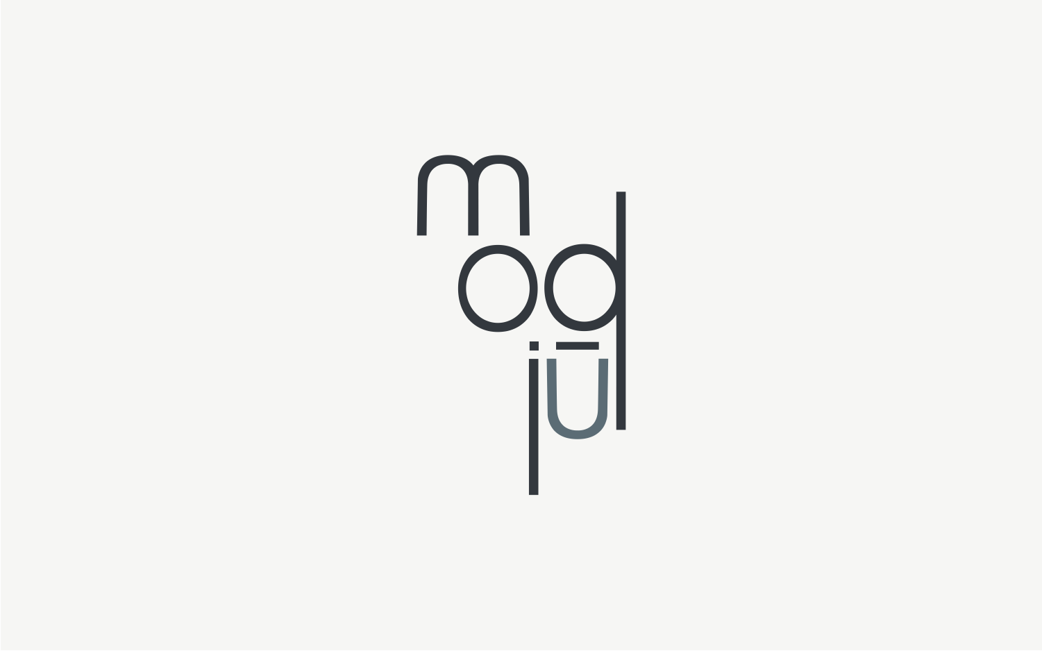 A logo design for a leather bag company called Modjūl.