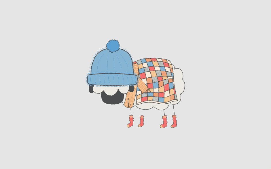 A logo design for a textile company called Wooly Tops.